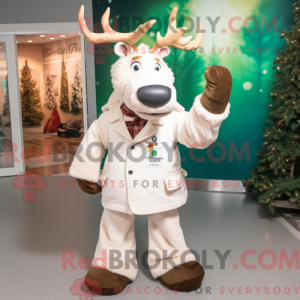 Hvid Irish Elk maskot...