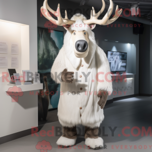 Hvid Irish Elk maskot...