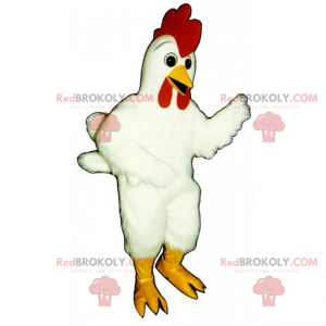 Mascotte di pollo con grande cresta - Redbrokoly.com