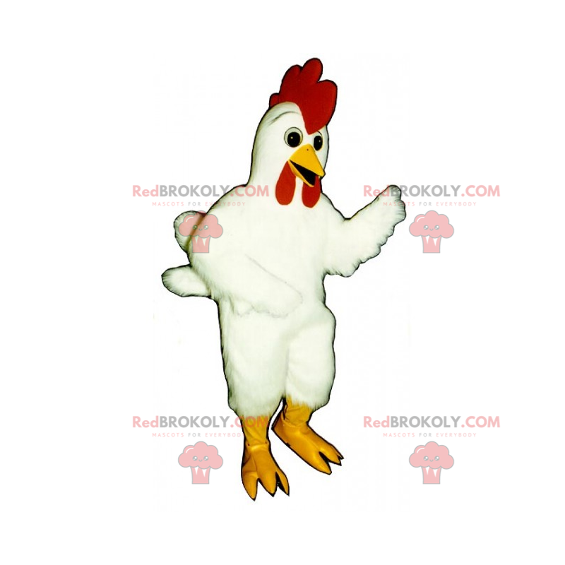 Hühnermaskottchen mit großem Wappen - Redbrokoly.com Hühnermaskottchen mit großem Wappen - Redbrokoly.com