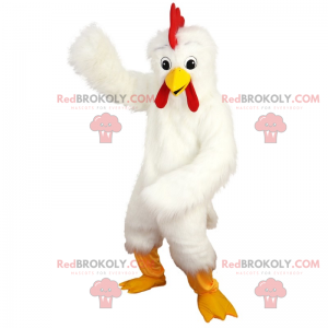 Mascota de gallina blanca - Redbrokoly.com