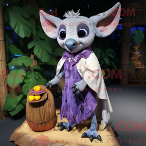 Lavendel Fruit Bat maskot...