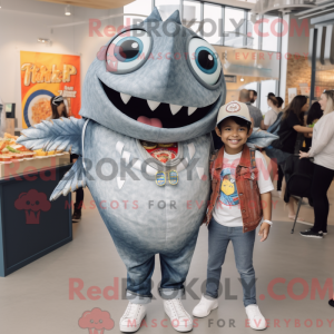 Grey Fish Tacos maskot...