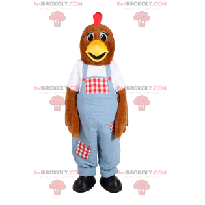 Chicken mascot overalls - Redbrokoly.com