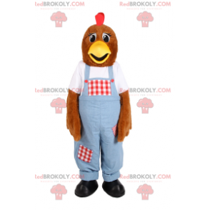 Chicken mascot overalls - Redbrokoly.com