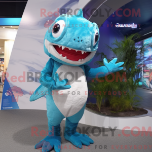 Fantasia de mascote de barracuda com macacão e luvas - Mascotes Barracudas - REBROKO_261271 - RedBrokoly.com