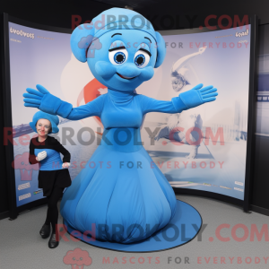 Blue Contortionist mascot...