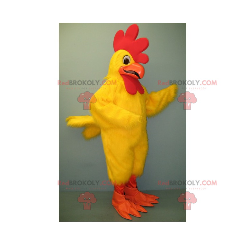 Mascotte de poulet jaune et bec orange - Redbrokoly.com Mascotte de poulet jaune et bec orange - Redbrokoly.com