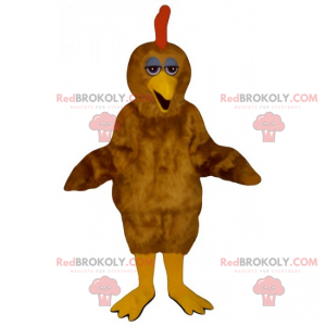 Brown chicken mascot - Redbrokoly.com