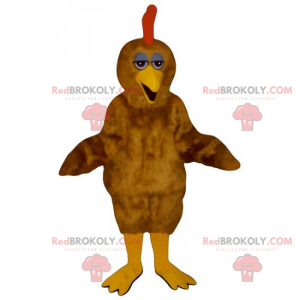 Mascotte de poulet marron - Redbrokoly.com