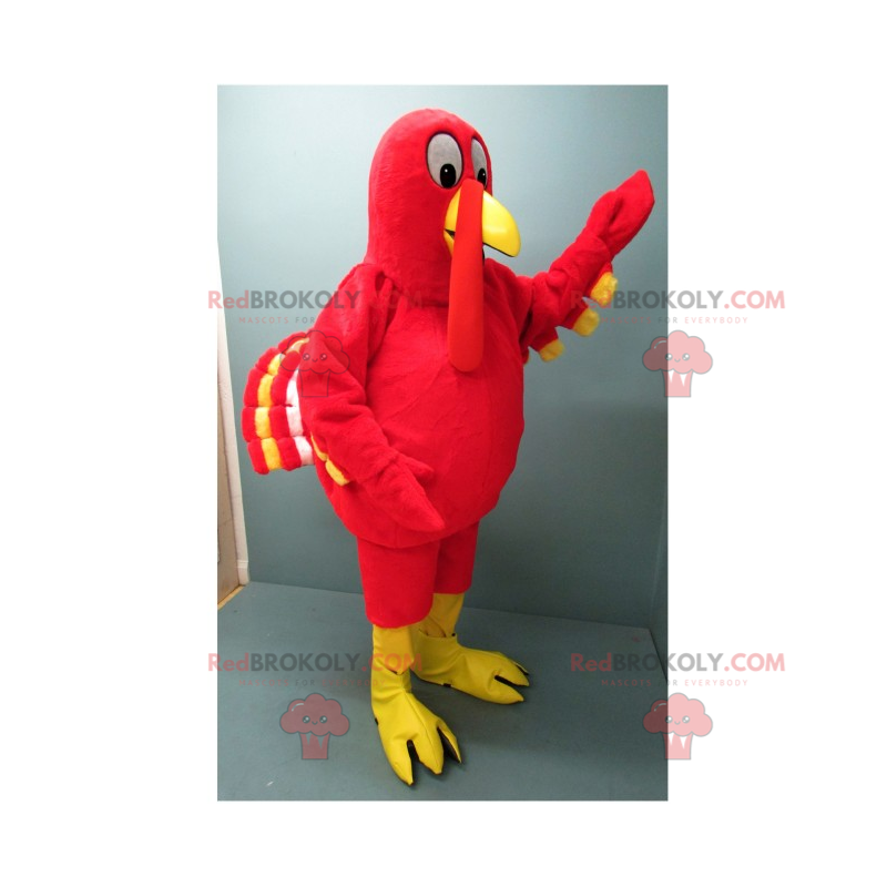 Mascotte di tacchino rosso - Redbrokoly.com