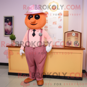 Peach Pink maskot kostume...