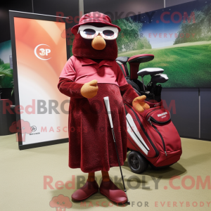 Bordowa torba golfowa z...