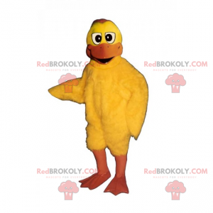 Gul kyckling för maskot med lång näbb - Redbrokoly.com