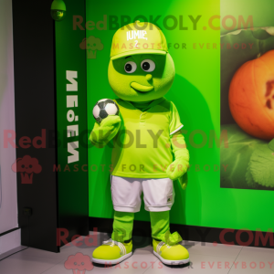 Personaggio mascotte verde...