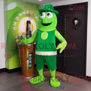 Postava maskota Lime Green...