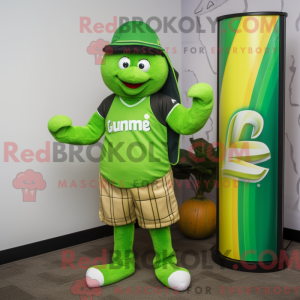 Postava maskota Lime Green...