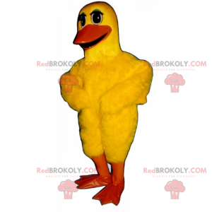 Söt gul kycklingmaskot - Redbrokoly.com