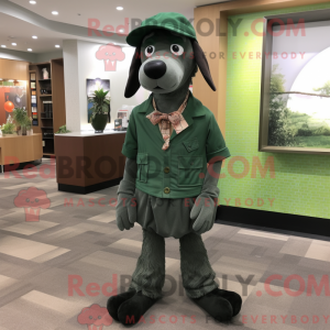 Forest Green Dog mascot...