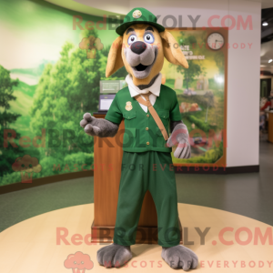 Forest Green Dog mascot...