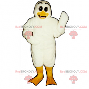 Mascote do pato branco sorridente - Redbrokoly.com