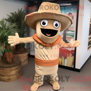 Tan Fajitas maskot kostume...