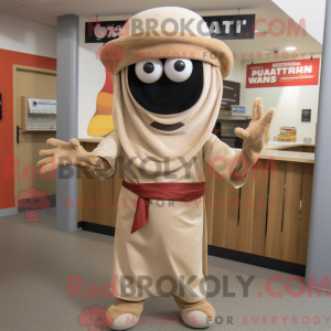 Tan Fajitas maskot kostume...