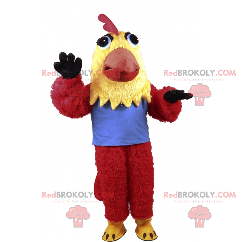 Trikolorní kuřecí maskot - Redbrokoly.com