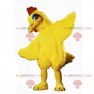 Mascotte de poussin au long plumage - Redbrokoly.com