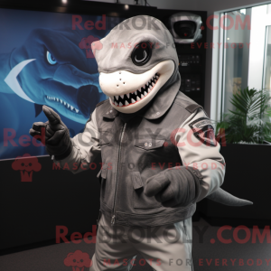Gray Shark-maskotdraktfigur...