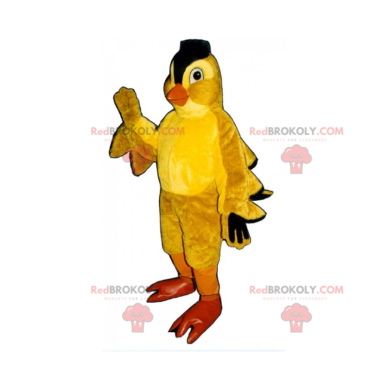 Mascote garota com crista preta - Redbrokoly.com Mascote garota com crista preta - Redbrokoly.com
