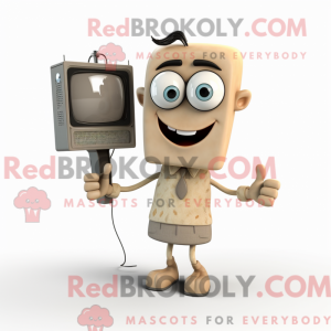 Tan TV-maskotdraktfigur...
