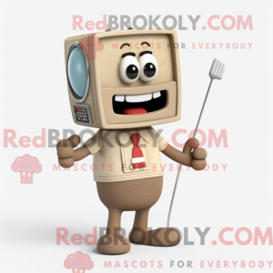 Tan Television mascot...