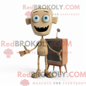 Tan TV-maskotdraktfigur...