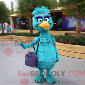 Turquoise Emu mascot...