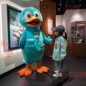 Teal Mandarin Maskottchen...