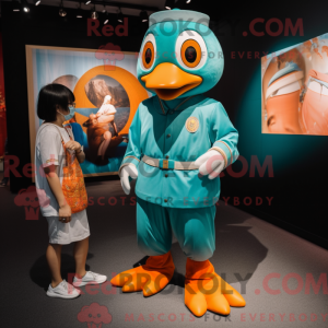 Teal Mandarin mascot...
