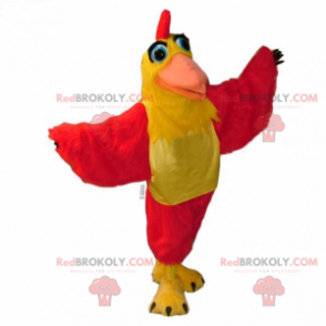 Geel en rood kuikenmascotte - Redbrokoly.com