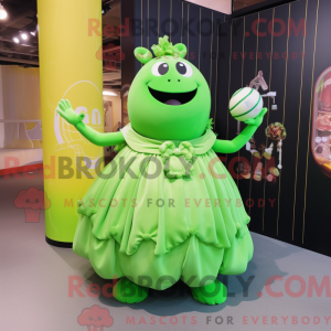 Postava maskota Lime Green...
