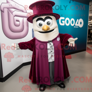 Maroon Gyro maskot kostume...