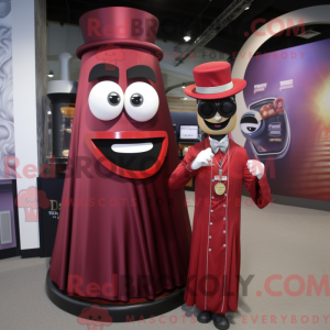 Maroon Gyro maskot kostume...
