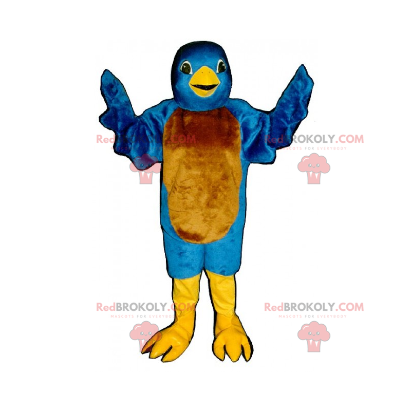 Mascotte de poussin bleu - Redbrokoly.com