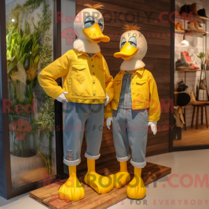 Gul gæs maskot kostume...