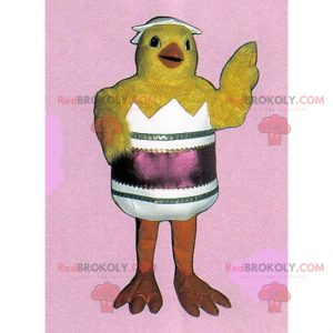 Chick mascot in its shell - Redbrokoly.com