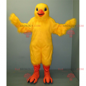 Mascot pollito amarillo y patas naranja - Redbrokoly.com