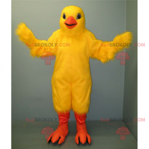 Maskot žluté kuřátko a oranžové nohy - Redbrokoly.com