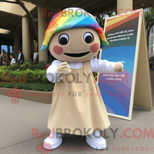 Beige Rainbow mascot...