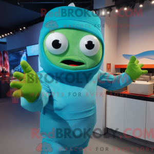 Costume mascotte de Cyan...