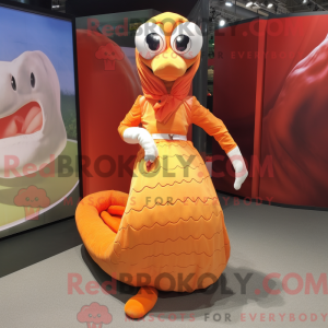 Orange Python mascot...