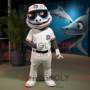 Hvid Barracuda maskot...